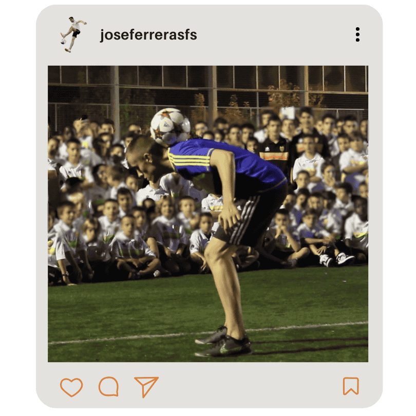 Perfil de Instagram del freestyler de fútbol Jose Ferreras